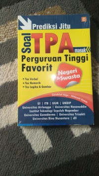 Prediksi jitu soal TPA masuk perguruan tinggi favorit